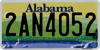 AL license plate 2AN4052