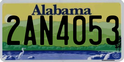 AL license plate 2AN4053