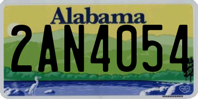 AL license plate 2AN4054