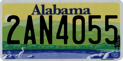 AL license plate 2AN4055