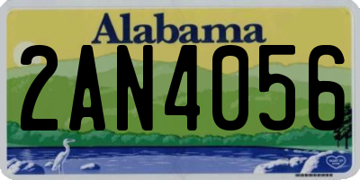 AL license plate 2AN4056
