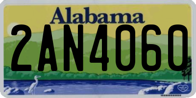 AL license plate 2AN4060