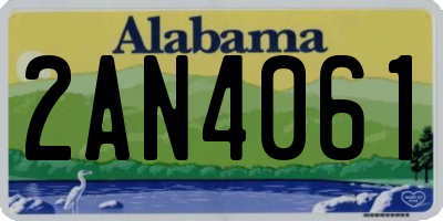 AL license plate 2AN4061