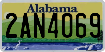 AL license plate 2AN4069