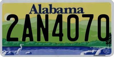AL license plate 2AN4070