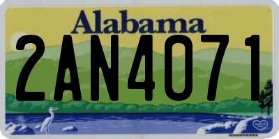 AL license plate 2AN4071