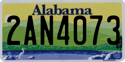 AL license plate 2AN4073
