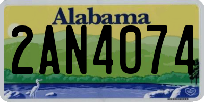 AL license plate 2AN4074