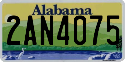 AL license plate 2AN4075