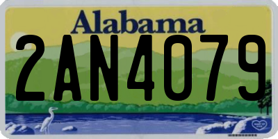 AL license plate 2AN4079