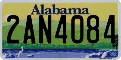 AL license plate 2AN4084