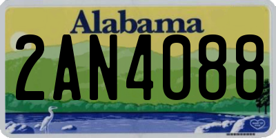 AL license plate 2AN4088