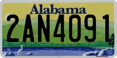 AL license plate 2AN4091
