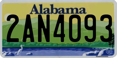 AL license plate 2AN4093
