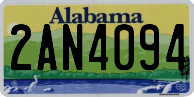 AL license plate 2AN4094