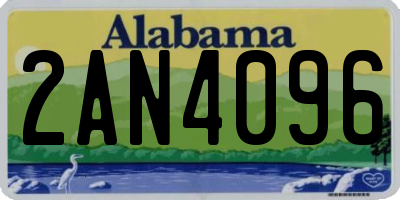 AL license plate 2AN4096