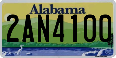 AL license plate 2AN4100