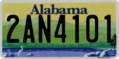 AL license plate 2AN4101