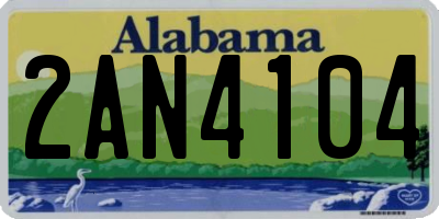 AL license plate 2AN4104
