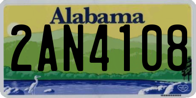 AL license plate 2AN4108