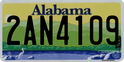 AL license plate 2AN4109