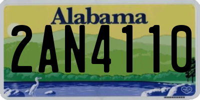 AL license plate 2AN4110