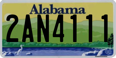 AL license plate 2AN4111