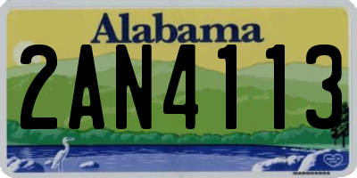 AL license plate 2AN4113