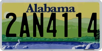 AL license plate 2AN4114