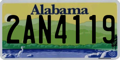 AL license plate 2AN4119