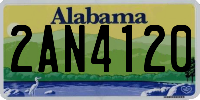 AL license plate 2AN4120