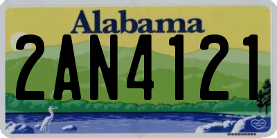 AL license plate 2AN4121