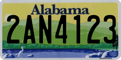 AL license plate 2AN4123