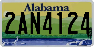 AL license plate 2AN4124