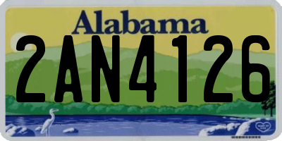 AL license plate 2AN4126