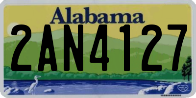 AL license plate 2AN4127