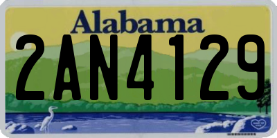 AL license plate 2AN4129