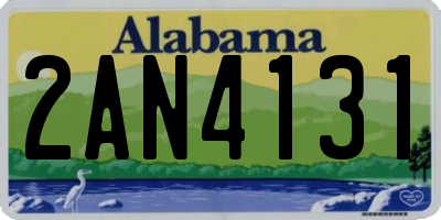 AL license plate 2AN4131