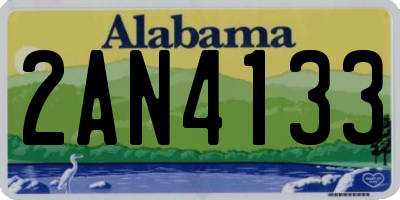AL license plate 2AN4133