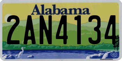 AL license plate 2AN4134