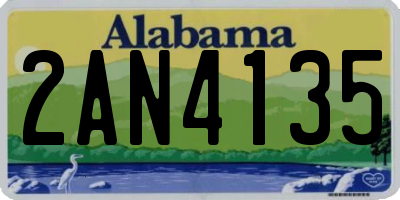 AL license plate 2AN4135