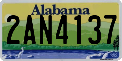 AL license plate 2AN4137