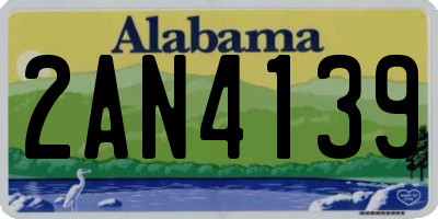AL license plate 2AN4139