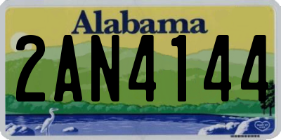 AL license plate 2AN4144