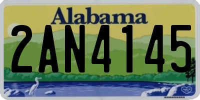AL license plate 2AN4145