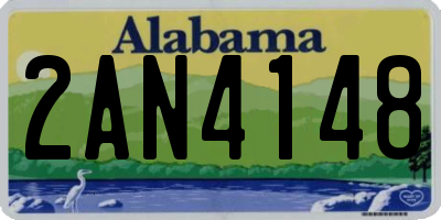 AL license plate 2AN4148