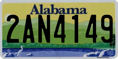 AL license plate 2AN4149