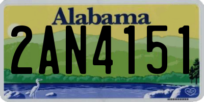 AL license plate 2AN4151