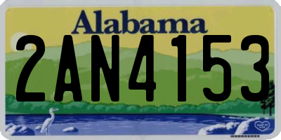 AL license plate 2AN4153