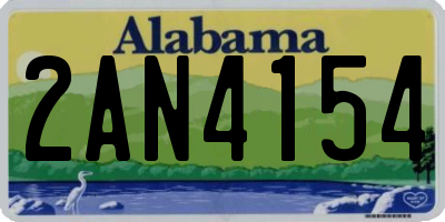AL license plate 2AN4154